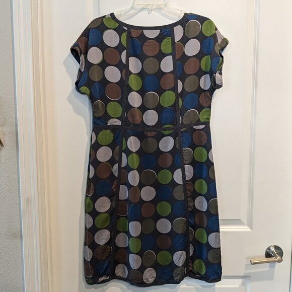 BODEN Silk Notting Hill Polka Dot Dress Sheath Lined Knee Length Women's Sz 12R - Picture 7 of 16